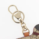 GUCCI Dog Shape Bag Charm GG Supreme PVC Beige Auth 143370-5