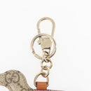 GUCCI Dog Shape Bag Charm GG Supreme PVC Beige Auth 143370-7