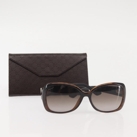 GUCCI Sunglasses plastic Brown Auth 143371