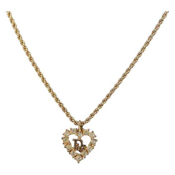 Christian Dior Necklace metal Gold Auth 143372