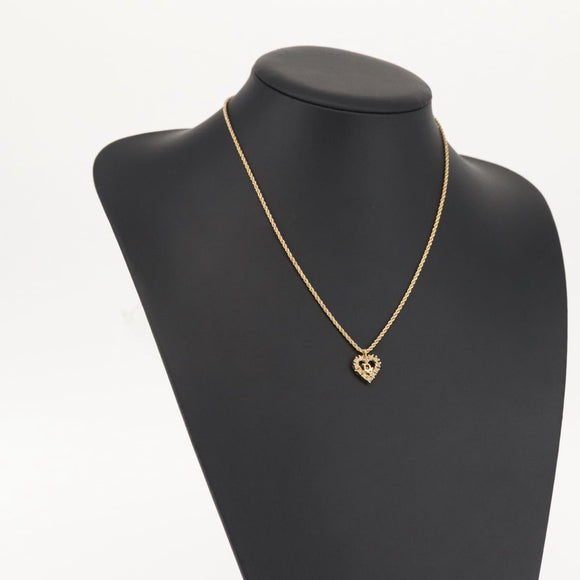 Christian Dior Necklace metal Gold Auth 143372