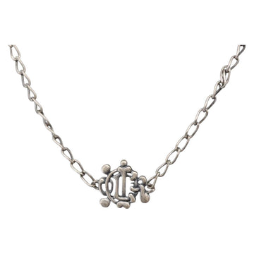 Christian Dior Necklace metal Silver Auth 143373