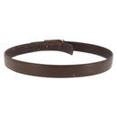 CHANEL Belt Leather 33.1"" Brown CC Auth 143375-2
