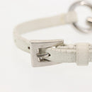 PRADA Charm Metal Leather 2Set Black Silver Auth 143381-10