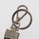 PRADA Charm Metal Leather 2Set Black Silver Auth 143381-6