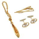 CELINE Accessory Case metal 2Set Gold Auth 143383-1