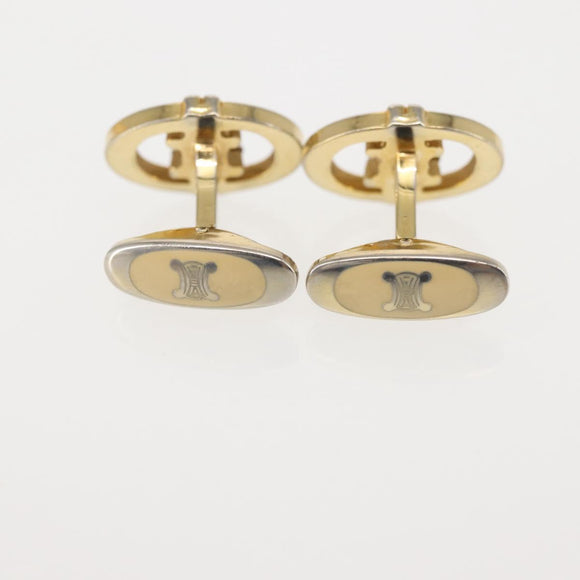 CELINE Accessory Case metal 2Set Gold Auth 143383