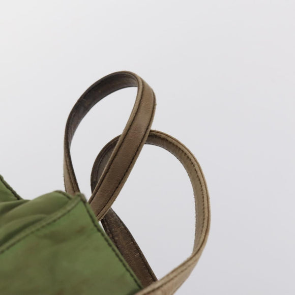 PRADA Tote Bag Nylon 2Set Khaki Black Auth 143394