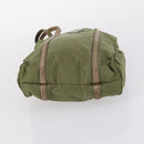 PRADA Tote Bag Nylon 2Set Khaki Black Auth 143394-15