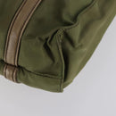 PRADA Tote Bag Nylon 2Set Khaki Black Auth 143394-16