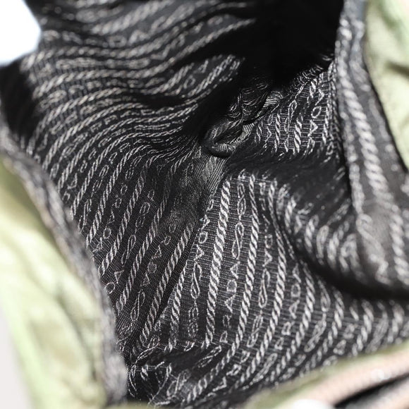 PRADA Tote Bag Nylon 2Set Khaki Black Auth 143394