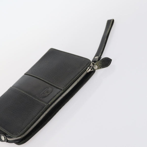 BURBERRY Nova Check Tote Bag Leather Canvas 2Set Black Beige Auth 143395