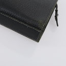 BURBERRY Nova Check Tote Bag Leather Canvas 2Set Black Beige Auth 143395-15