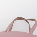 CELINE Macadam Canvas Tote Bag Leather 2Set Pink Beige Auth 143396-6