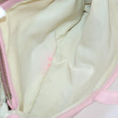 CELINE Macadam Canvas Tote Bag Leather 2Set Pink Beige Auth 143396-9