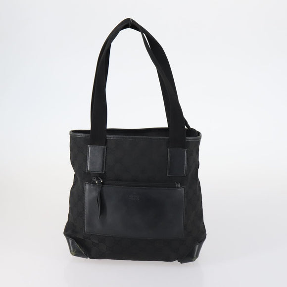 GUCCI GG Canvas GG Supreme Shoulder Bag PVC 4Set Beige Black Auth 143398