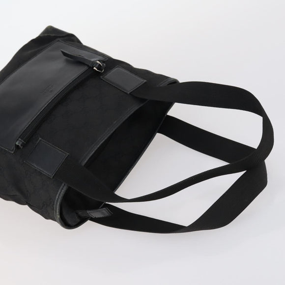 GUCCI GG Canvas GG Supreme Shoulder Bag PVC 4Set Beige Black Auth 143398