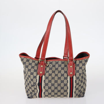 GUCCI GG Canvas GG Supreme Shoulder Bag PVC 4Set Beige Black Auth 143398 - 0