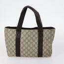 GUCCI GG Canvas GG Supreme Shoulder Bag PVC 4Set Beige Black Auth 143398-8