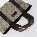 GUCCI GG Canvas GG Supreme Shoulder Bag PVC 4Set Beige Black Auth 143398-9
