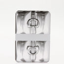 GUCCI Horsebit Card Case & Playing Cards Set Silver 700469 Auth 143399-15