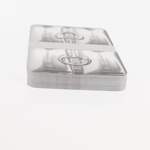 GUCCI Horsebit Card Case & Playing Cards Set Silver 700469 Auth 143399