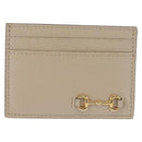 GUCCI Horsebit Card Case & Playing Cards Set Silver 700469 Auth 143399-2