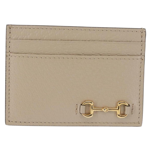 GUCCI Horsebit Card Case & Playing Cards Set Silver 700469 Auth 143399