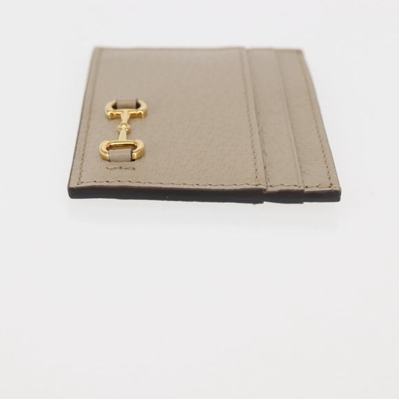GUCCI Horsebit Card Case & Playing Cards Set Silver 700469 Auth 143399
