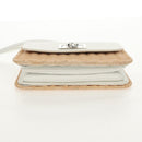 Chrome Hearts Hand Bag Rattan 2way White Silver Auth 143406SM-5