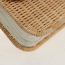 Chrome Hearts Hand Bag Rattan 2way White Silver Auth 143406SM-16