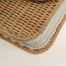 Chrome Hearts Hand Bag Rattan 2way White Silver Auth 143406SM-17