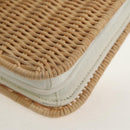 Chrome Hearts Hand Bag Rattan 2way White Silver Auth 143406SM-19