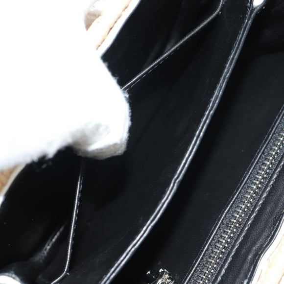Chrome Hearts Hand Bag Rattan 2way White Silver Auth 143406SM
