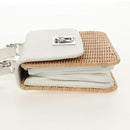 Chrome Hearts Hand Bag Rattan 2way White Silver Auth 143406SM-3
