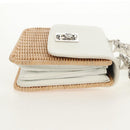 Chrome Hearts Hand Bag Rattan 2way White Silver Auth 143406SM-4