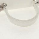 Chrome Hearts Hand Bag Rattan 2way White Silver Auth 143406SM-7