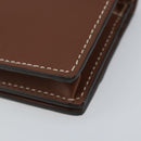 BURBERRY Nova Check Bifold Wallet Leather Brown Gold Auth 143410-14