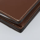 BURBERRY Nova Check Bifold Wallet Leather Brown Gold Auth 143410-15