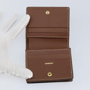 BURBERRY Nova Check Bifold Wallet Leather Brown Gold Auth 143410-8