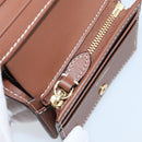 BURBERRY Nova Check Bifold Wallet Leather Brown Gold Auth 143410-9