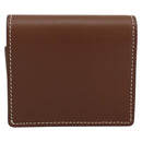 BURBERRY Nova Check Bifold Wallet Leather Brown Gold Auth 143410-2