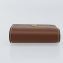BURBERRY Nova Check Bifold Wallet Leather Brown Gold Auth 143410-5