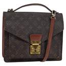 LOUIS VUITTON Monogram Monceau 28 Hand Bag M51185 LV Auth 143458-1