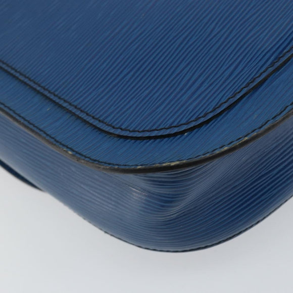 LOUIS VUITTON Epi Saint Cloud GM Shoulder Bag Toledo Blue M52195 LV Auth 143462