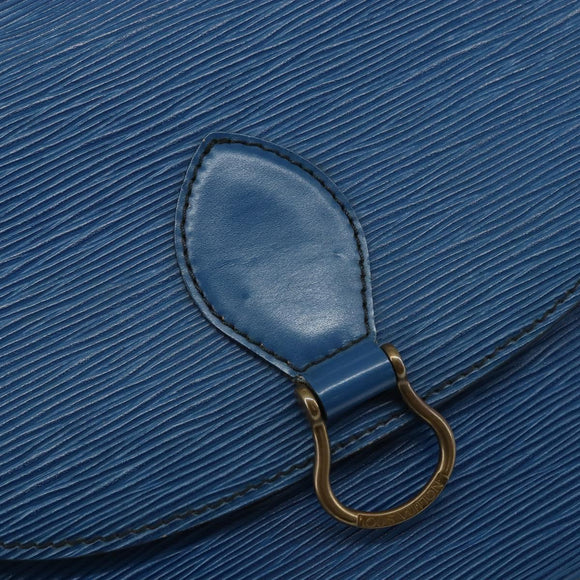 LOUIS VUITTON Epi Saint Cloud GM Shoulder Bag Toledo Blue M52195 LV Auth 143462