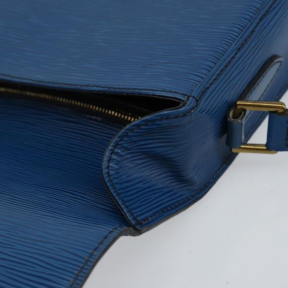 LOUIS VUITTON Epi Saint Cloud GM Shoulder Bag Toledo Blue M52195 LV Auth 143462