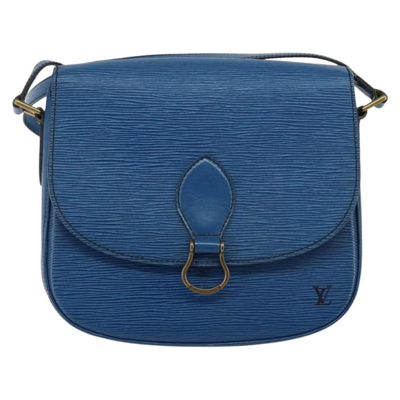LOUIS VUITTON Epi Saint Cloud GM Shoulder Bag Toledo Blue M52195 LV Auth 143462