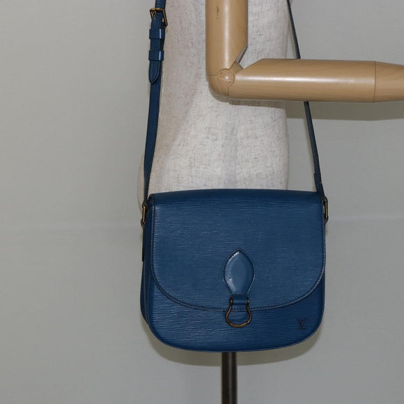 LOUIS VUITTON Epi Saint Cloud GM Shoulder Bag Toledo Blue M52195 LV Auth 143462