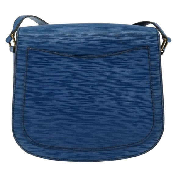 LOUIS VUITTON Epi Saint Cloud GM Shoulder Bag Toledo Blue M52195 LV Auth 143462